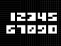 数字ITSF显示排版一个数字现代徽标插图几何字体像素