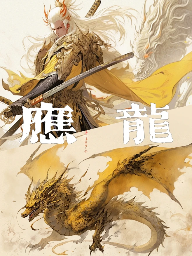 山海经|应龙 萌版 还有很帅气的战神形象-花瓣网
