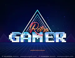 炫彩复古科幻蒸汽波赛博朋克海报特效立体字体特效设计ps样机素材模板下载_颜格视觉