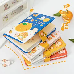 手账本可爱少女心超萌日系插画可爱磁扣本记事本日记本女精致大学生笔记本子创意网红ins风水果彩页本小姐