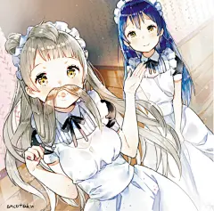 『沫沫』动漫原创 插画手绘 二次元 少女 唯美 萌 可爱 love live 园田海未 南小鸟
