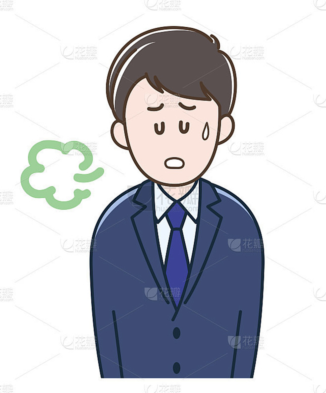 一个年轻的商人叹息着陷入了麻烦
