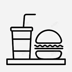 学校食堂学校午餐图标 创意素材