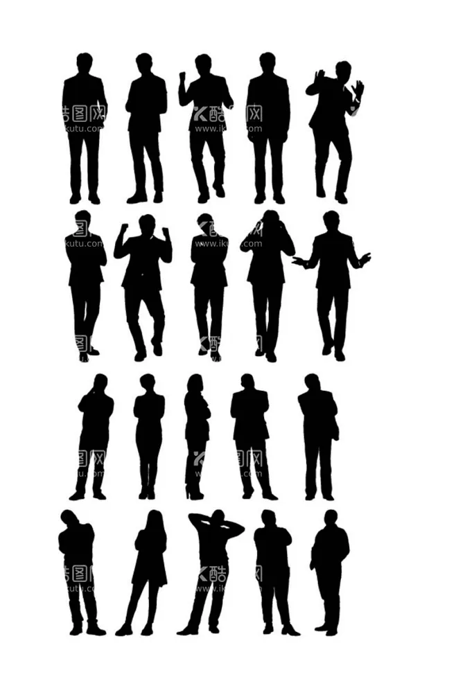 人物剪影 - 源文件下载【酷图网】人物剪影,商务人物,人素材,日常人物,工作人物,职场人物-花瓣网