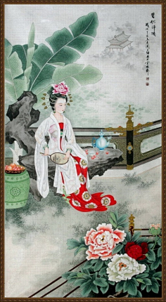 贵妃醉酒uwjpm_柒染采集到白描采集qing.blog.sina.com.