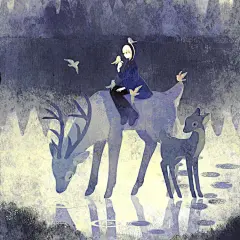 【插画师 rt0no 一组自然、森林、精灵题材插画】
（作者主页&gt;&gt;&gt;rt0no.tumblr.com/）
O森林物语 
#一张图课堂# ​​​​