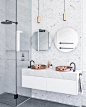 Bathroom GOALS. via @designstuff_group #scandicliving #bathroom #minimalism #whiteliving #simplicity