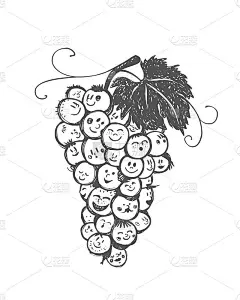 一串喜气洋洋的葡萄