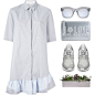 A fashion look from July 2015 featuring cotton dress, adidas and blue handbags. Browse and shop related looks.