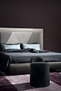 Leather pouf NINA by BAXTER