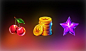 Graphic design of symbols for promotional screens for the game slot-machines. http://artforgame.com/: @北坤人素材