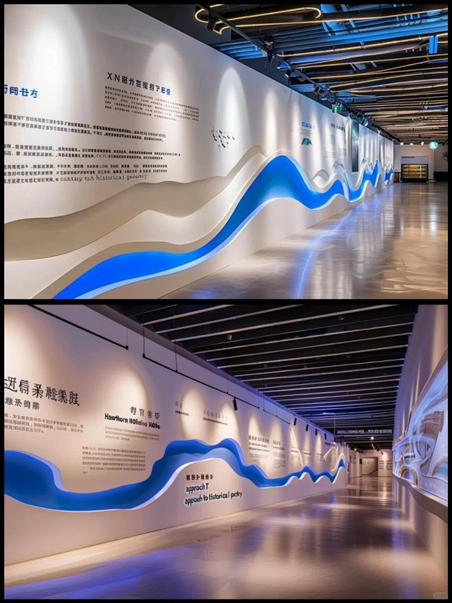 走进企业现代的文化走廊，感受科技与艺术_1_尤加设计_文化墙_来自小红书网页版