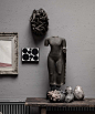 Antique stone sculptures and paintings at Studio Oliver Gustav