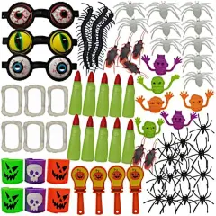 OCHILIMA 166件万圣节新奇玩具组合万圣节派对包填料,万圣节礼包填料,万圣节赠品*,技巧或*课堂派对用品