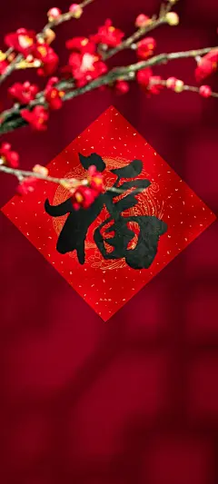 梅花 福字 春节手机高清壁纸