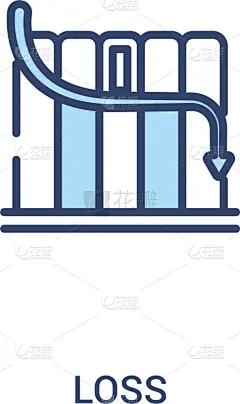 损失,计算机图标,两个物体,极简构图,概念,成一排,白色,腰部,轮廓,商务
