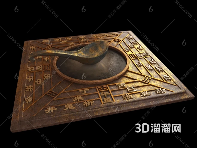 中式司南3D模型
