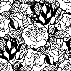 插画,花纹,华丽的,传统,纺织品,壁纸,夏天,复古,花