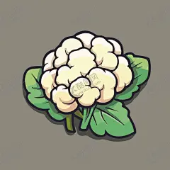 菜花蔬菜手绘矢量插画 【酷图网】菜花,花菜,蔬菜,植物,食物,手绘,插图,矢量,涂鸦,卡通,插画,简笔画,儿童插画,logo,图标,图形,元素,图样,形状