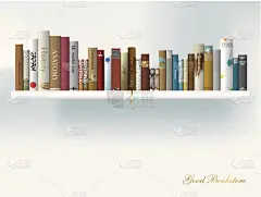 书架,绘画插图,矢量,书店,室内,书,留白,稀缺,新的