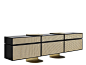 Wooden and woven cane sideboard NYNY | Sideboard by Wiener GTV Design_2