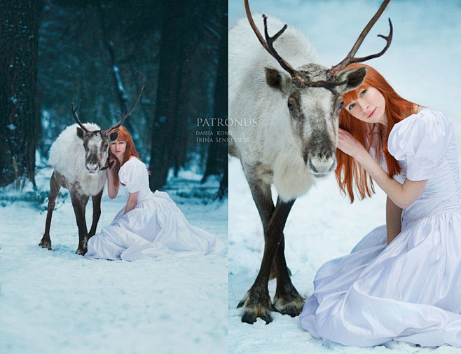 俄美女为Cosplay考驯兽师执照 雪地...