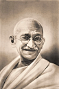 世界百位名人历史肖像 | 甘地（Mohandas Karamchand Gandhi，1869年10月2日－1948年1...