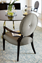 Jet Set Round Dining Table Arm Chair | Bernhardt