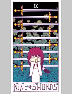 往届亚青赛优秀作品回顾之插画：塔罗牌系列（PART5 P25~P30 宝剑系列5~10）