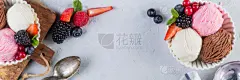 冰淇淋,白色,色彩鲜艳,多样,碗,铲子,雪糕,舀勺,果汁冰糕,冰淇淋蛋卷