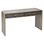 HomeFare Gray Oak and Shagreen Console Table