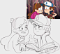 redraws gravity falls, Puba 24 : it was fun