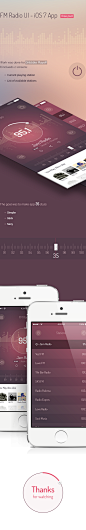 FM Radio UI - iOS 7 App (Free) on Behance