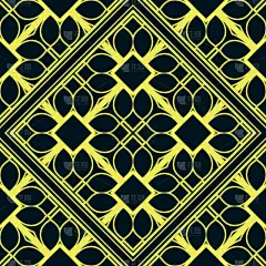 Art Deco风格,四方连续纹样,形状,几何形状,角度,黑色,金属质感,黄金,式样,十字图案