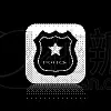 分离着色,黑色,图标,黑色背景,制服,金属,黄金,模板,监视