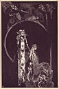 《浮士德》插画和魔法文献原稿。插画年份：1925年，Harry Clarke