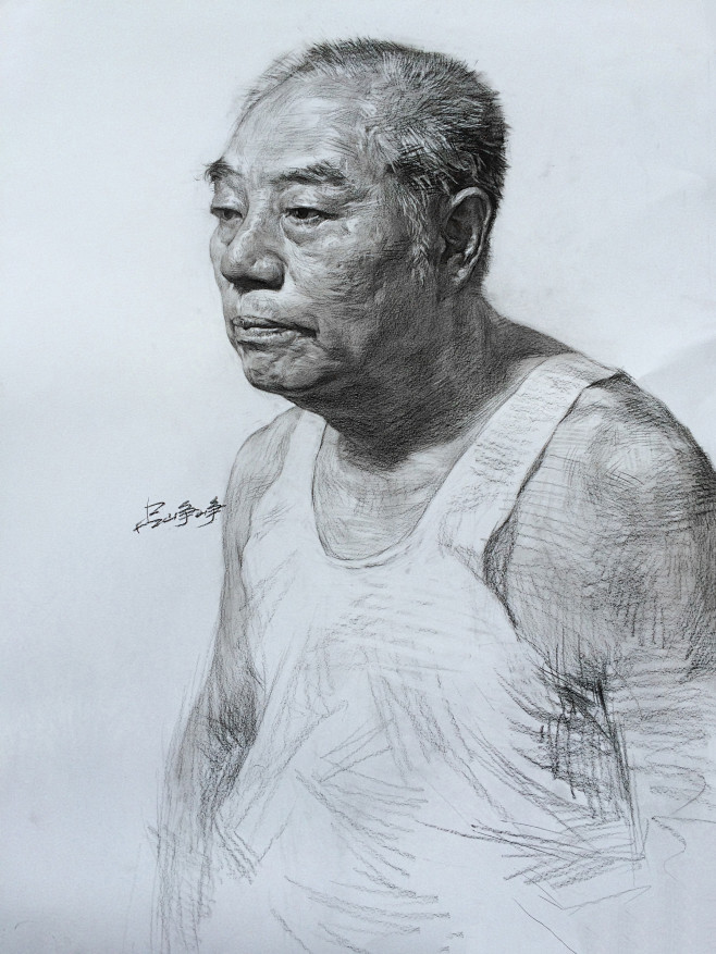 首席天九吕峥峥素描头像78