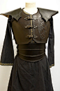 Cordovan brown leather armour with celtic by BarbwireandRoses