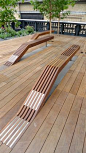 timber benches - The High Line, Manhattan, NY - urban space built on an abandoned stretch of an elevated railway
