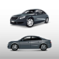 Gray sedan car isolated on white vector Free Vector