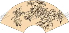 扇面 【酷图网】古风,插画,花鸟装饰画,扇面,画,折扇,折扇古风插画,扇面线稿,工笔,山水,花鸟画