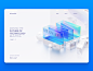 Blue web site milkinside ui webdesign home landing web design future c4d 3d website branding illustration blue and white web blues blueprint