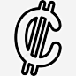哥斯达黎加科隆的货币符号图标 页面网页 平面电商 创意素材