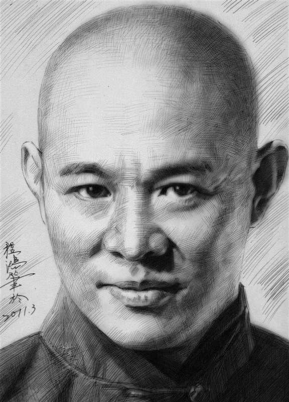  肖像素描画