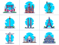 旅途中..✈️️（PART 2）徽标图标插图双子塔巴西莫纳斯巴黎埃菲尔铁塔泰姬陵自由女神像墨西哥鸟居门日本地标建筑著名的假日旅行旅行