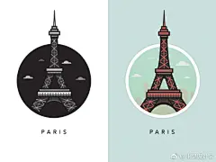 欧洲著名地标建筑插画设计。#求是爱设计# ​​​​