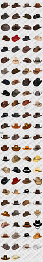 各种款式牛仔帽png格式免抠元素透明底图片设计素材-淘宝网