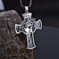 MD Christian Jesus Titanium Cross Necklaces Pendants Gold Silver Prayer Choker Men Jewelry