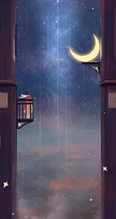 手机插画壁纸——孤独