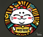 招财猫国潮插画